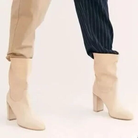 Free People Dakota Heel Boot Ankle Slouch Leather EU 39 US 8.5/9 - Picture 3 of 9